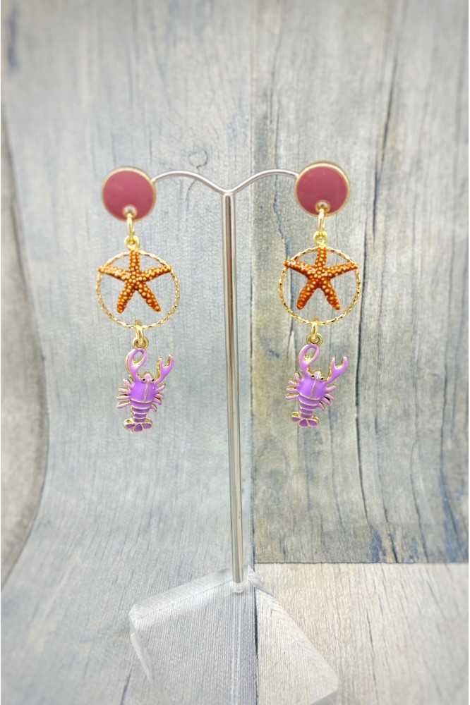Boucles d'oreille originale de fabrication artisanale  Aniki bijoux