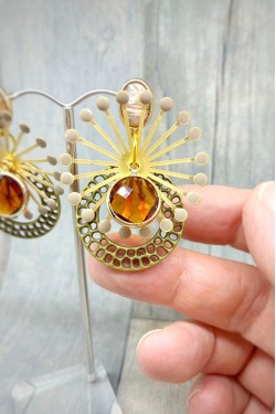 Boucles d'oreille originale de fabrication artisanale  Aniki bijoux