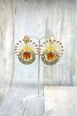 Boucles d'oreille originale de fabrication artisanale  Aniki bijoux