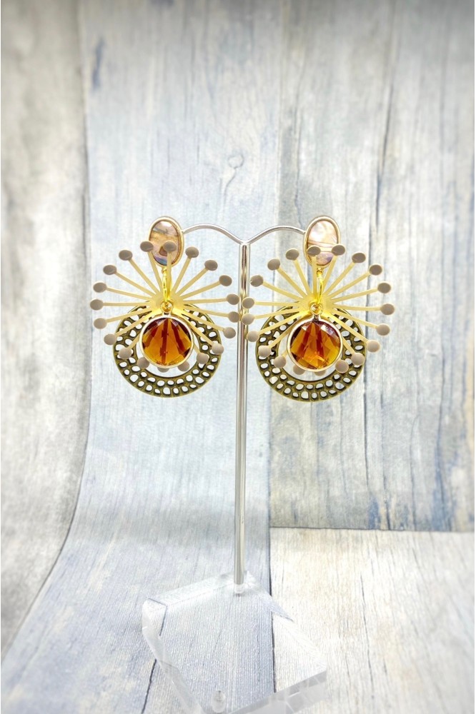 Boucles d'oreille originale de fabrication artisanale  Aniki bijoux