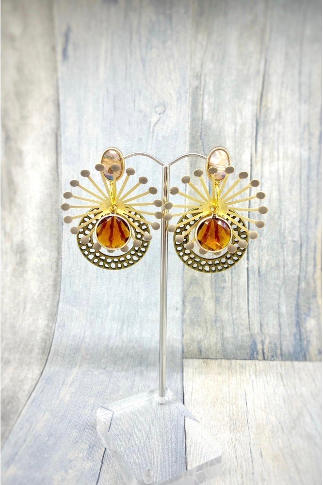Boucles d'oreille originale de fabrication artisanale  Aniki bijoux