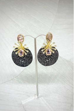 Boucles d'oreille originale de fabrication artisanale  Aniki bijoux