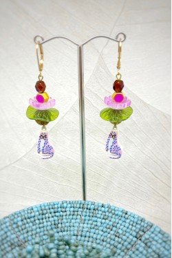 Boucles d'oreille originale de fabrication artisanale  Aniki bijoux