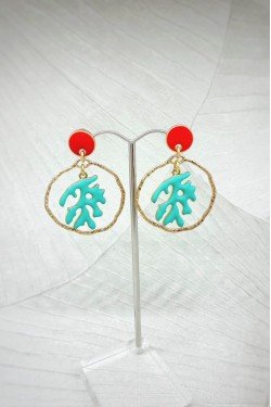 Boucles d'oreille originale de fabrication artisanale  Aniki bijoux