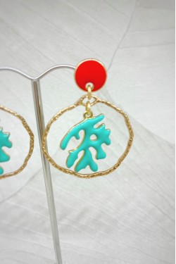 Boucles d'oreille originale de fabrication artisanale  Aniki bijoux