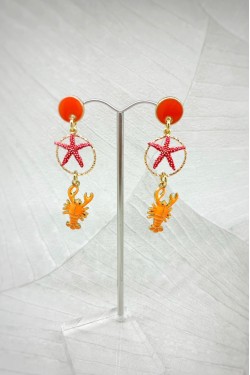 Boucles d'oreille originale de fabrication artisanale  Aniki bijoux