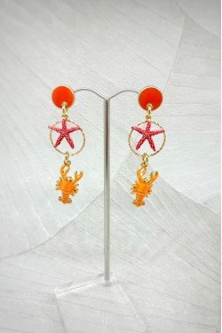 Boucles d'oreille originale de fabrication artisanale  Aniki bijoux