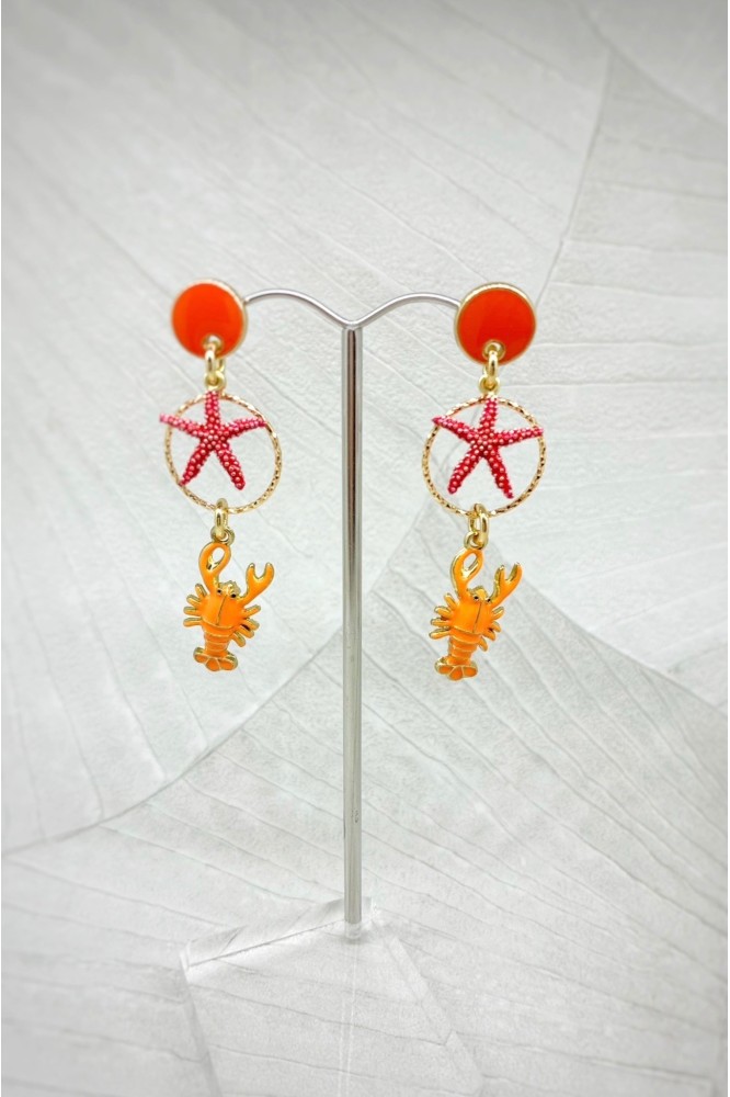Boucles d'oreille originale de fabrication artisanale  Aniki bijoux