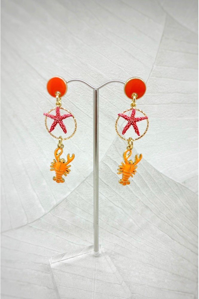 Boucles d'oreille originale de fabrication artisanale  Aniki bijoux