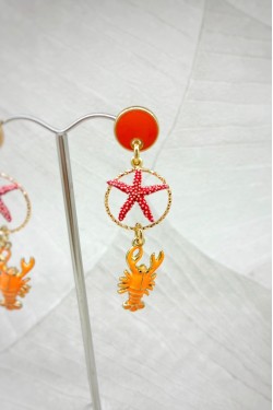 Boucles d'oreille originale de fabrication artisanale  Aniki bijoux