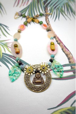 Collier long d'inspiration asiatique avec de belles perles chinoises Aniki Bijoux