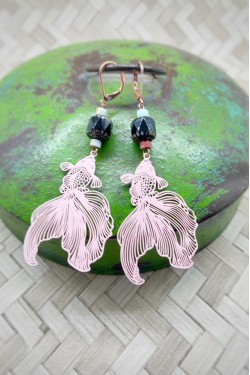 Boucles d'oreille originale de fabrication artisanale  Aniki bijoux