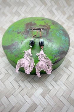 Boucles d'oreille originale de fabrication artisanale  Aniki bijoux