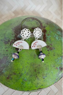 Boucles d'oreille originale de fabrication artisanale  Aniki bijoux