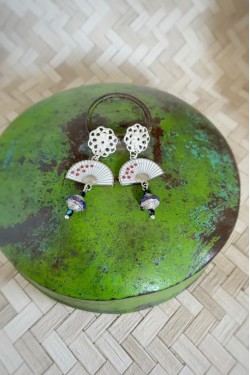 Boucles d'oreille originale de fabrication artisanale  Aniki bijoux