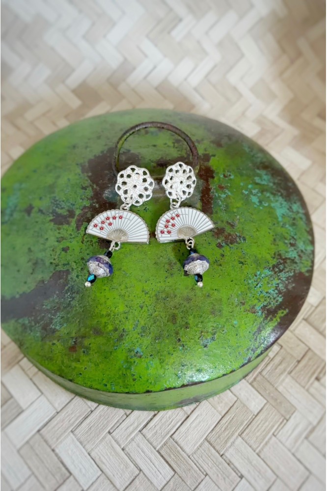 Boucles d'oreille originale de fabrication artisanale  Aniki bijoux