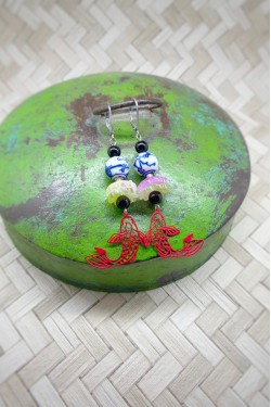 Boucles d'oreille originale de fabrication artisanale  Aniki bijoux