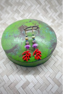 Boucles d'oreille originale de fabrication artisanale  Aniki bijoux