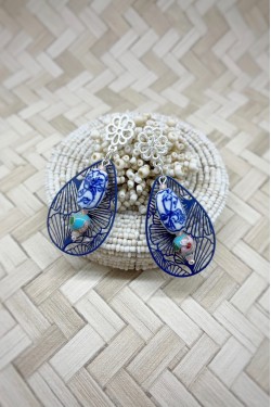 Boucles d'oreille originale de fabrication artisanale  Aniki bijoux