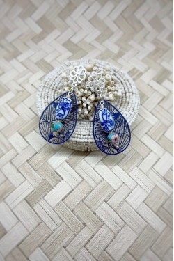 Boucles d'oreille originale de fabrication artisanale  Aniki bijoux