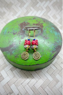 Boucles d'oreille originale de fabrication artisanale  Aniki bijoux