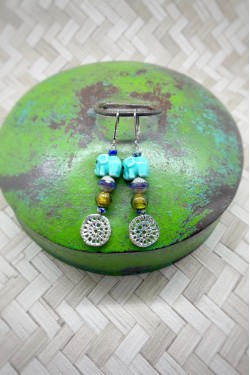 Boucles d'oreille originale de fabrication artisanale  Aniki bijoux