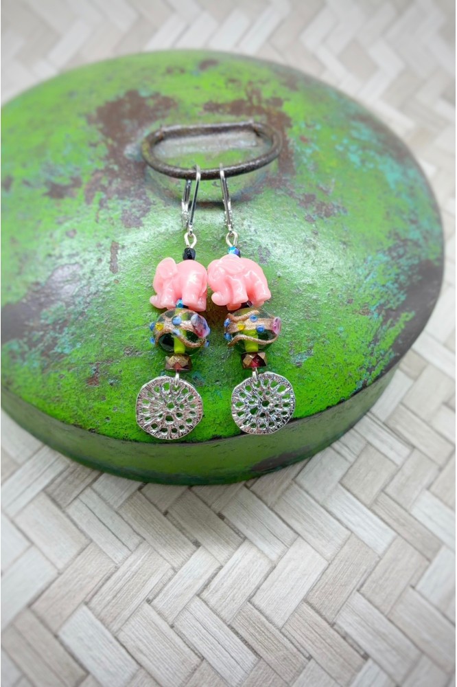 Boucles d'oreille originale de fabrication artisanale  Aniki bijoux