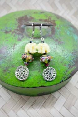 Boucles d'oreille originale de fabrication artisanale  Aniki bijoux