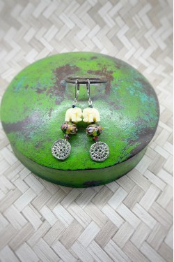 Boucles d'oreille originale de fabrication artisanale  Aniki bijoux