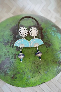 Boucles d'oreille originale de fabrication artisanale  Aniki bijoux