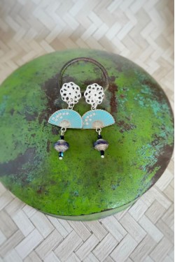 Boucles d'oreille originale de fabrication artisanale  Aniki bijoux