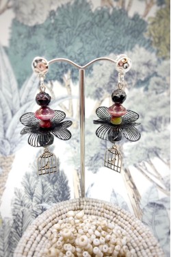 Boucles d'oreille originale de fabrication artisanale  Aniki bijoux