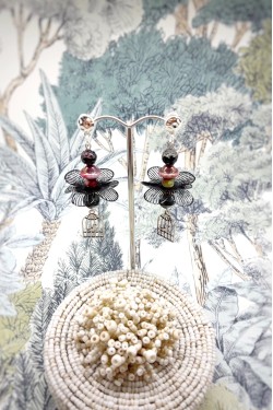 Boucles d'oreille originale de fabrication artisanale  Aniki bijoux