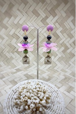 Boucles d'oreille originale de fabrication artisanale  Aniki bijoux