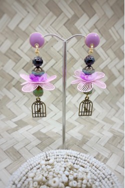 Boucles d'oreille originale de fabrication artisanale  Aniki bijoux
