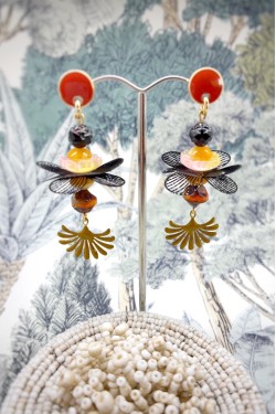 Boucles d'oreille originale de fabrication artisanale  Aniki bijoux
