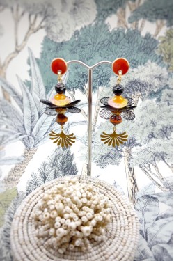 Boucles d'oreille originale de fabrication artisanale  Aniki bijoux