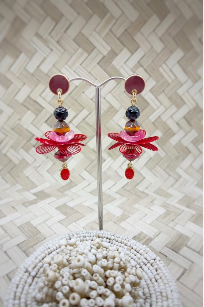 Boucles d'oreille originale de fabrication artisanale  Aniki bijoux