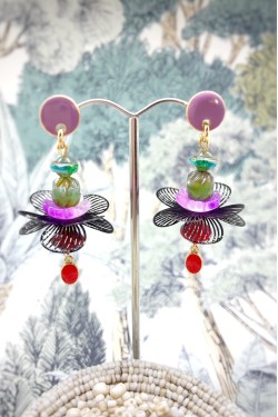 Boucles d'oreille originale de fabrication artisanale  Aniki bijoux