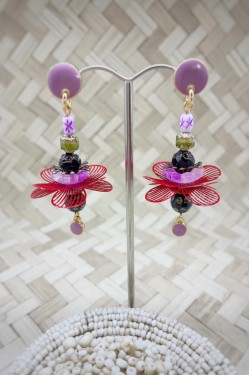 Boucles d'oreille originale de fabrication artisanale  Aniki bijoux