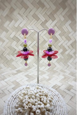 Boucles d'oreille originale de fabrication artisanale  Aniki bijoux