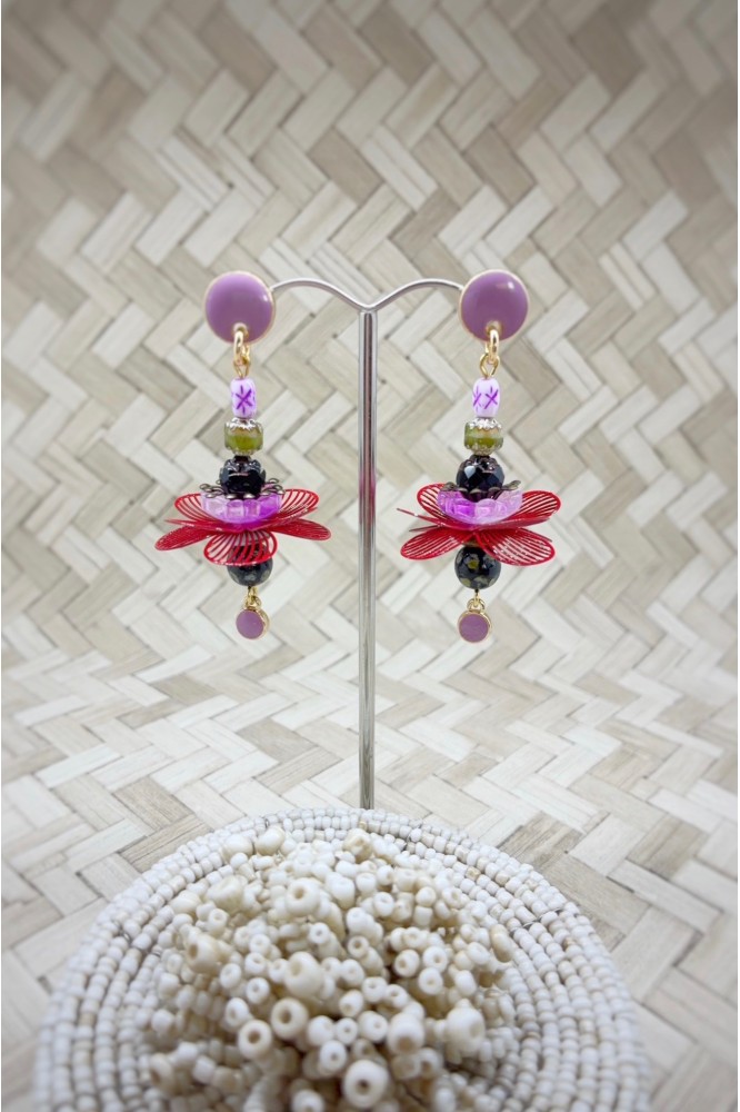 Boucles d'oreille originale de fabrication artisanale  Aniki bijoux