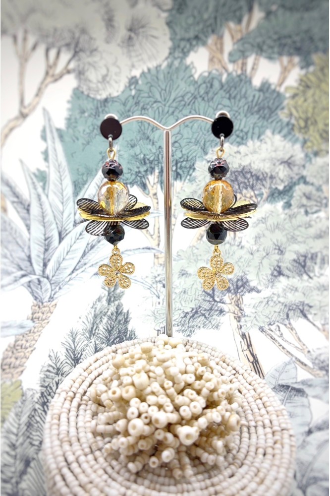 Boucles d'oreille originale de fabrication artisanale  Aniki bijoux