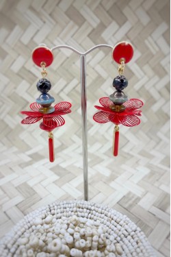 Boucles d'oreille originale de fabrication artisanale  Aniki bijoux