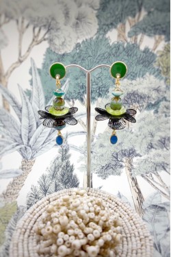 Boucles d'oreille originale de fabrication artisanale  Aniki bijoux