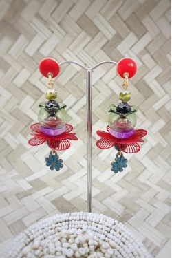 Boucles d'oreille originale de fabrication artisanale  Aniki bijoux