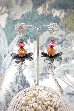 Boucles d'oreille originale de fabrication artisanale  Aniki bijoux