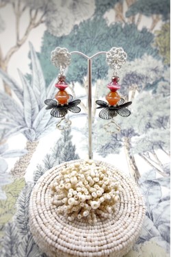Boucles d'oreille originale de fabrication artisanale  Aniki bijoux