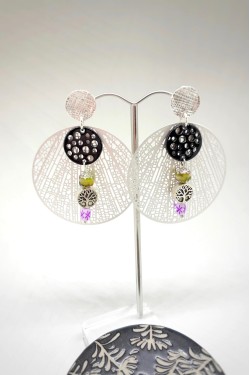 Boucles d'oreille originale de fabrication artisanale  Aniki bijoux