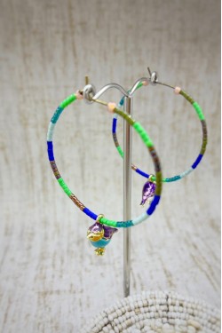 Boucles d'oreille originale de fabrication artisanale  Aniki bijoux